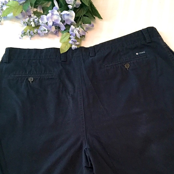 Chaps Navy Classic Chino Shorts (40) - Picture 7 of 9